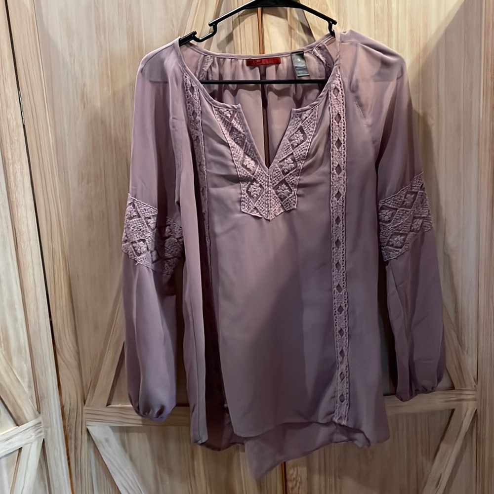 BKE Boho embroidered top.